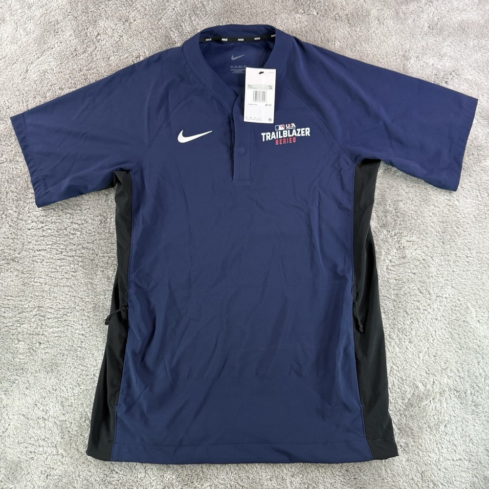 Nike Trailblazer Series Baseball Short Sleeve Cage Jacket Men's XS Navy - NWT